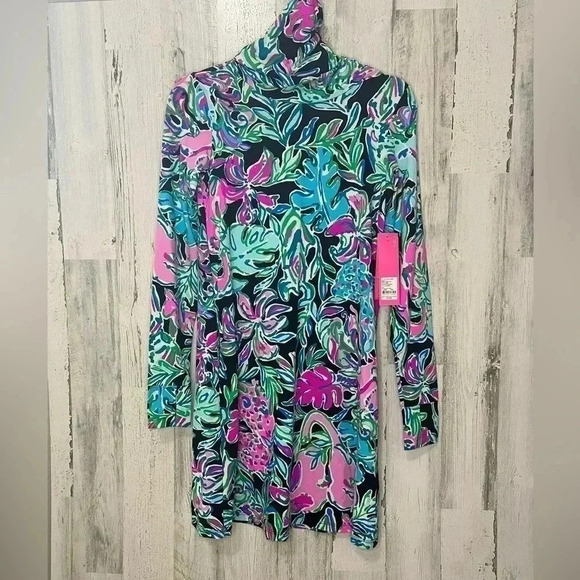 NWT Lilly Pulitzer LilShield UPF 50+ Dress in Let’s Get‎ Wild Print Size XXS - Picture 10 of 12